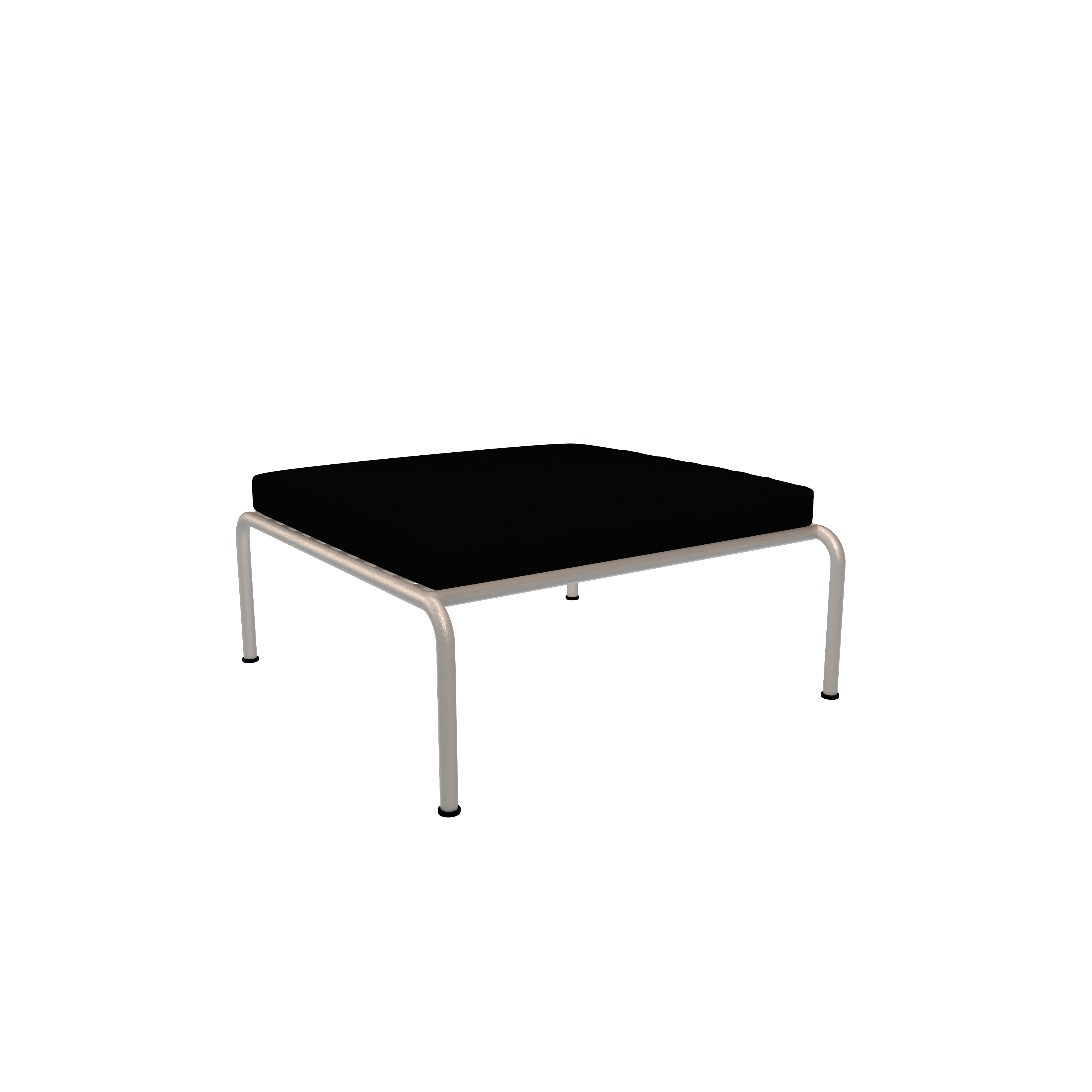 From Houes AVON collection, the Avon Ottoman boasts a minimalist design with a sleek black square surface, complemented by a thin metal frame and four legs, ideal for contemporary settings.