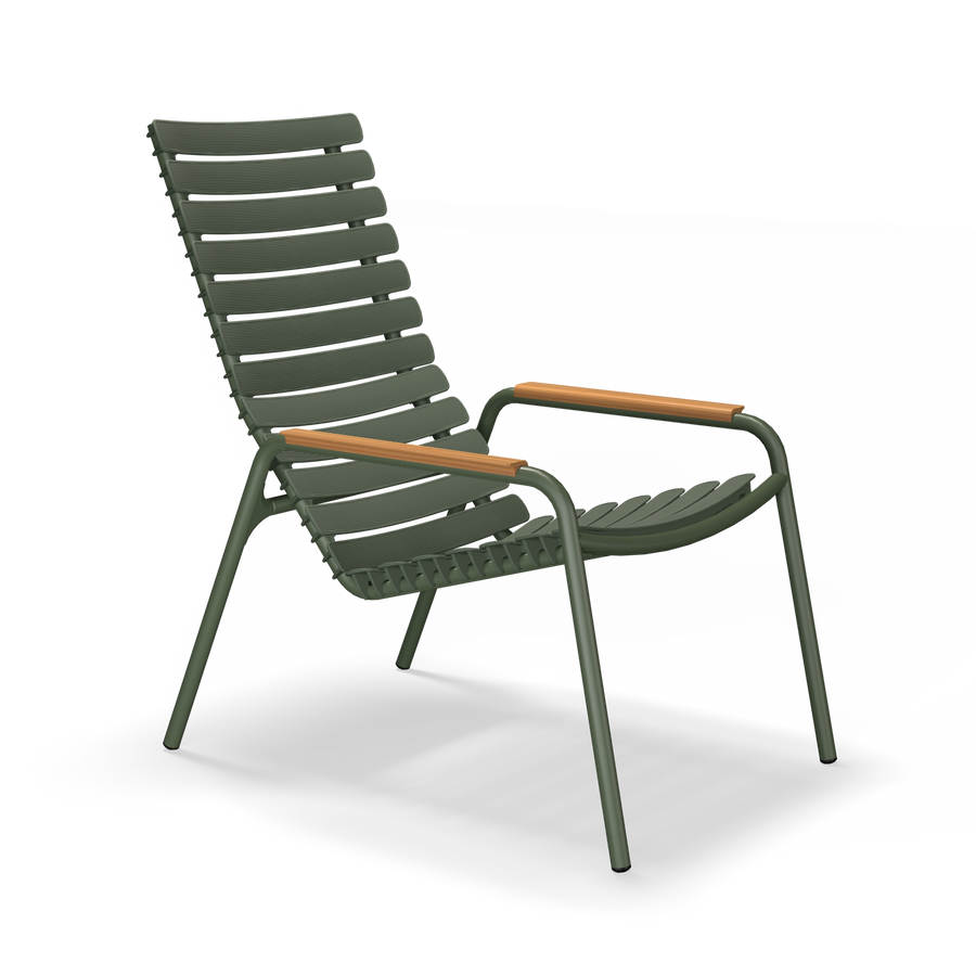 ReClips Lounge Chair with Bamboo Armrest
