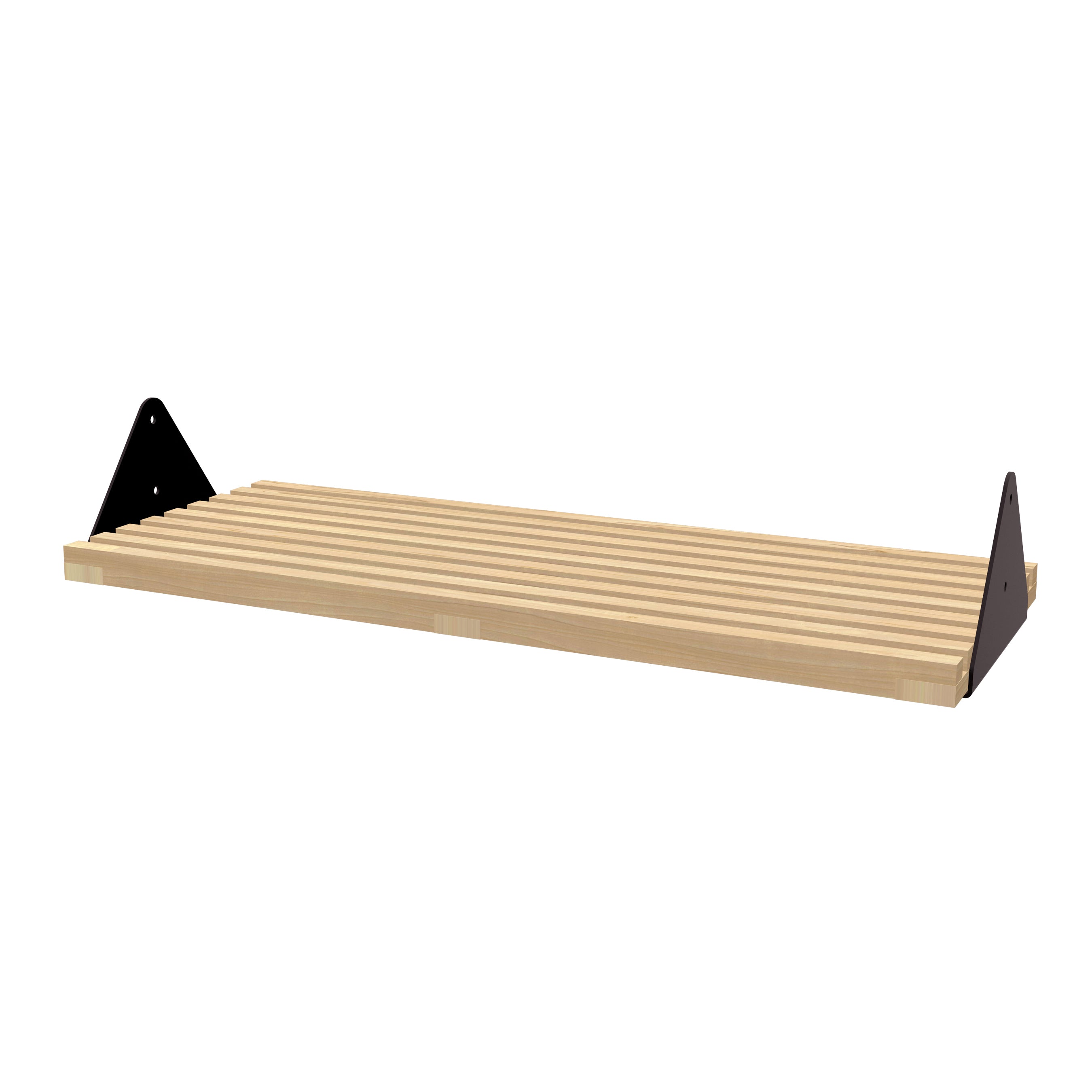 Branch Slatted Shelf with Brackets