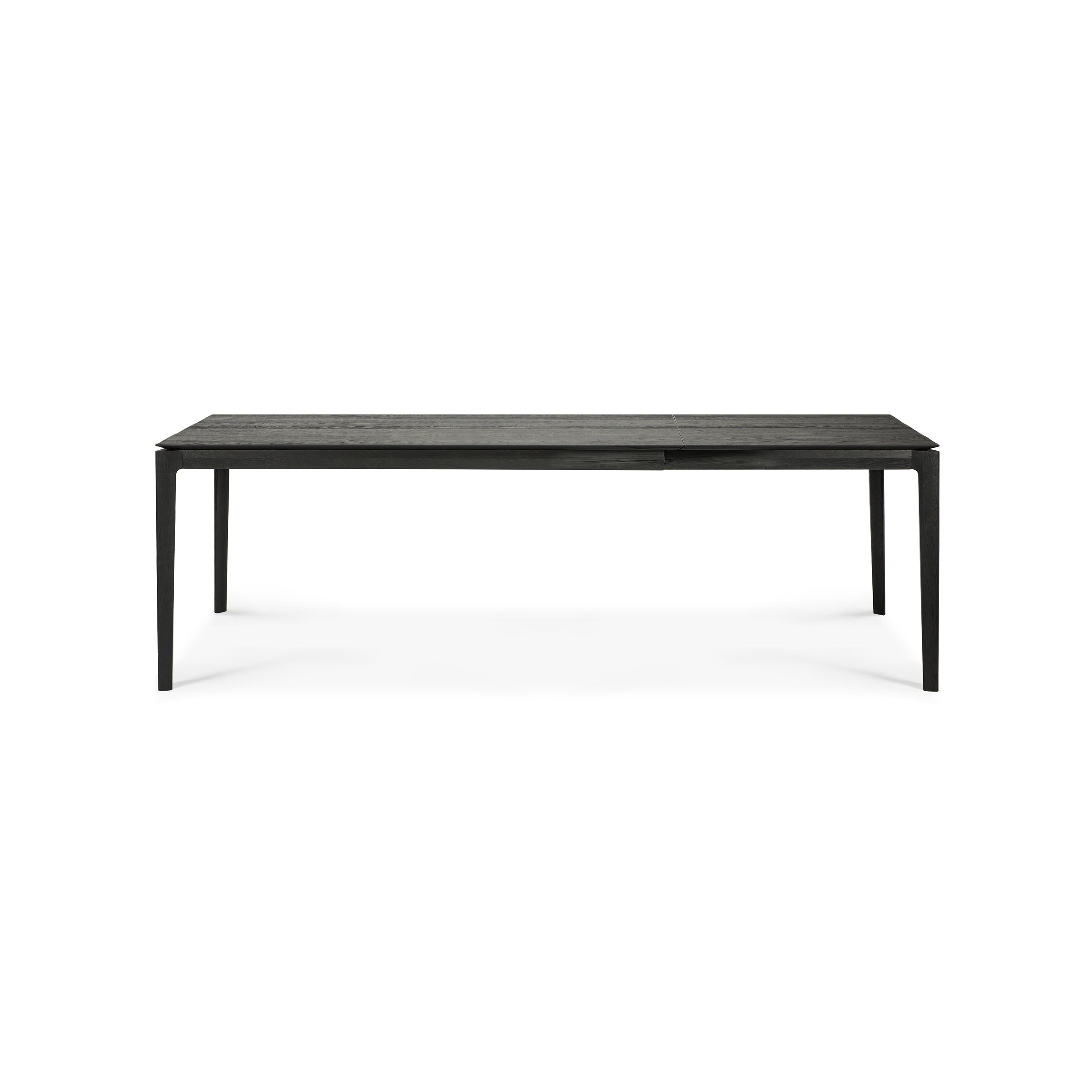 The Ethnicraft Bok Extendable Dining Table - Rectangular features four straight legs and a modern design, presented against a plain white background to showcase its contemporary elegance.