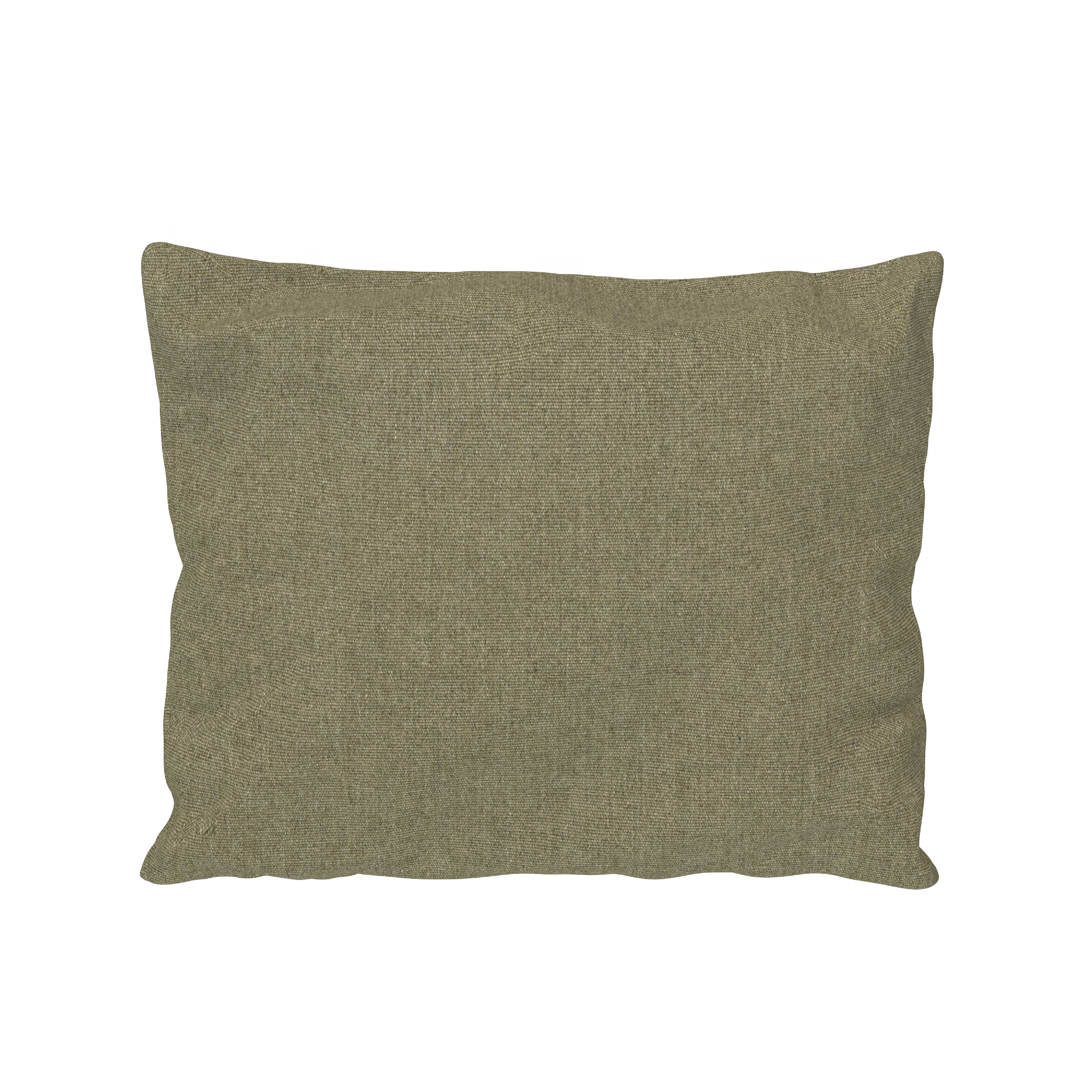 Discover the versatile Houe PUI Cushion, a rectangular plain olive green cushion ideal for your outdoor lounge, set against a crisp white background.
