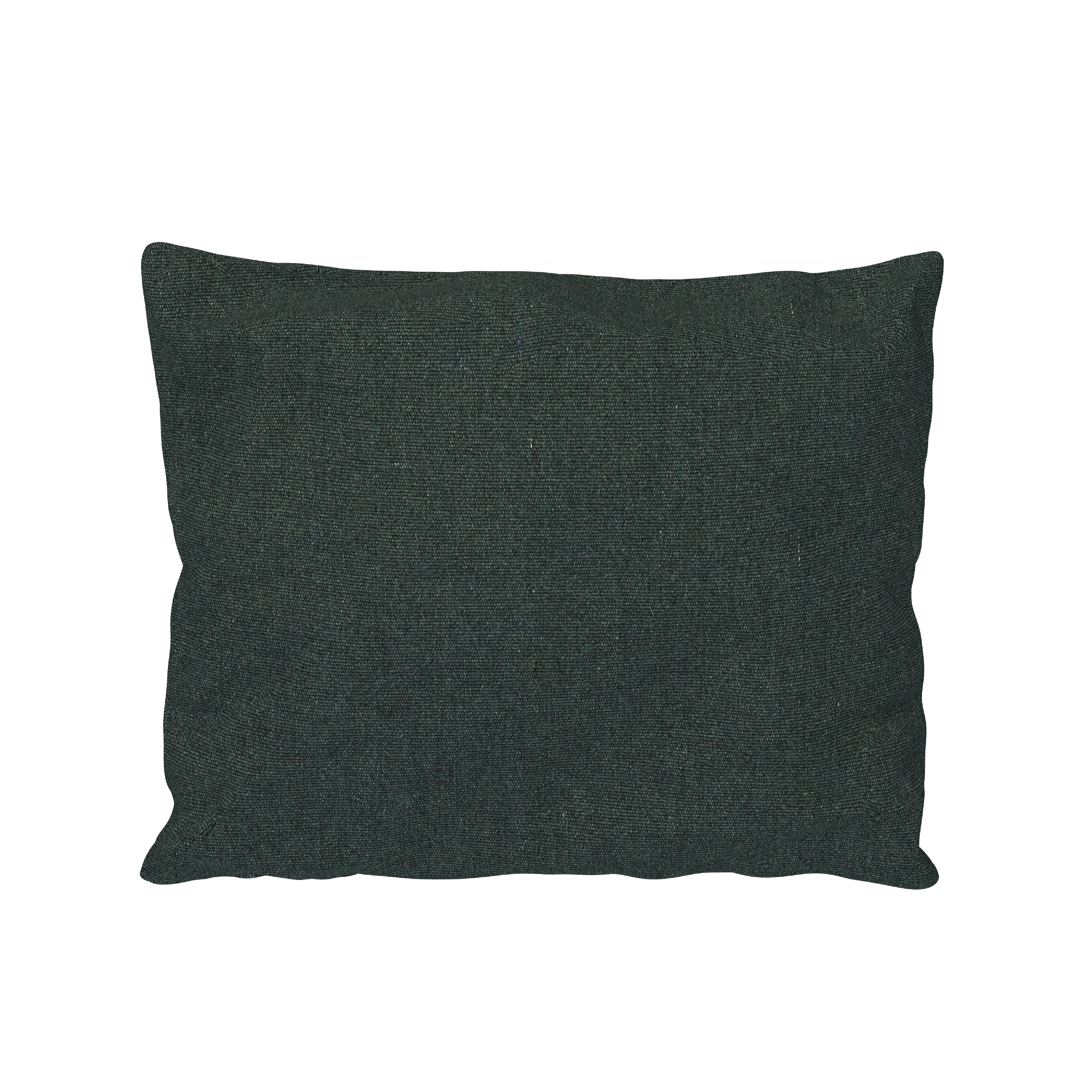 The PUI Cushion by Houe is a solid dark green, rectangular scatter cushion with textured fabric. Ideal for indoor and outdoor lounges, its minimalistic design effortlessly complements any home decor style.