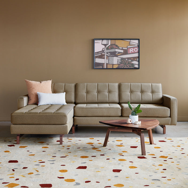 Jane 2 Bi-Sectional Walnut Finish