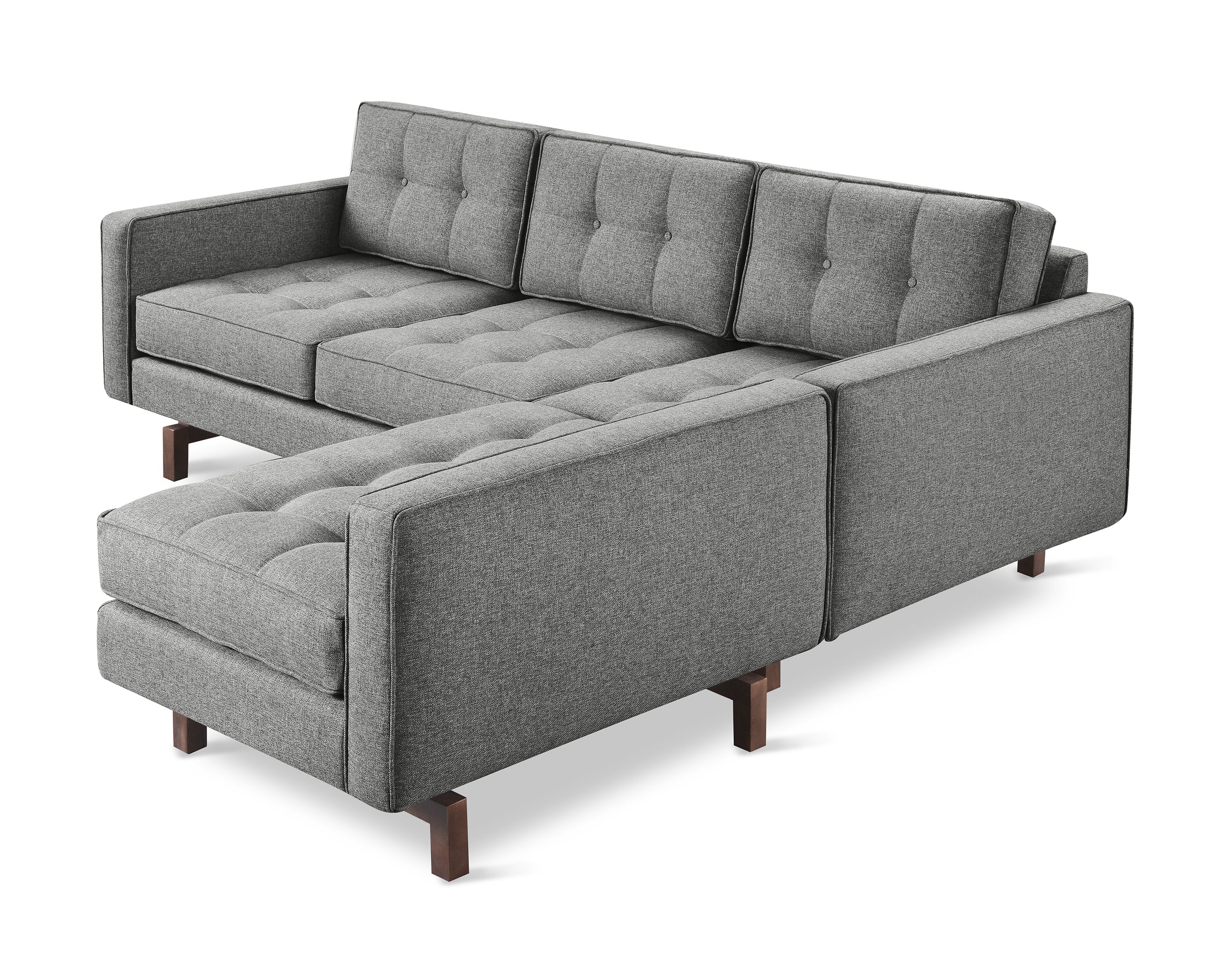Jane 2  LOFT Bi-Sectional Walnut Finish Base