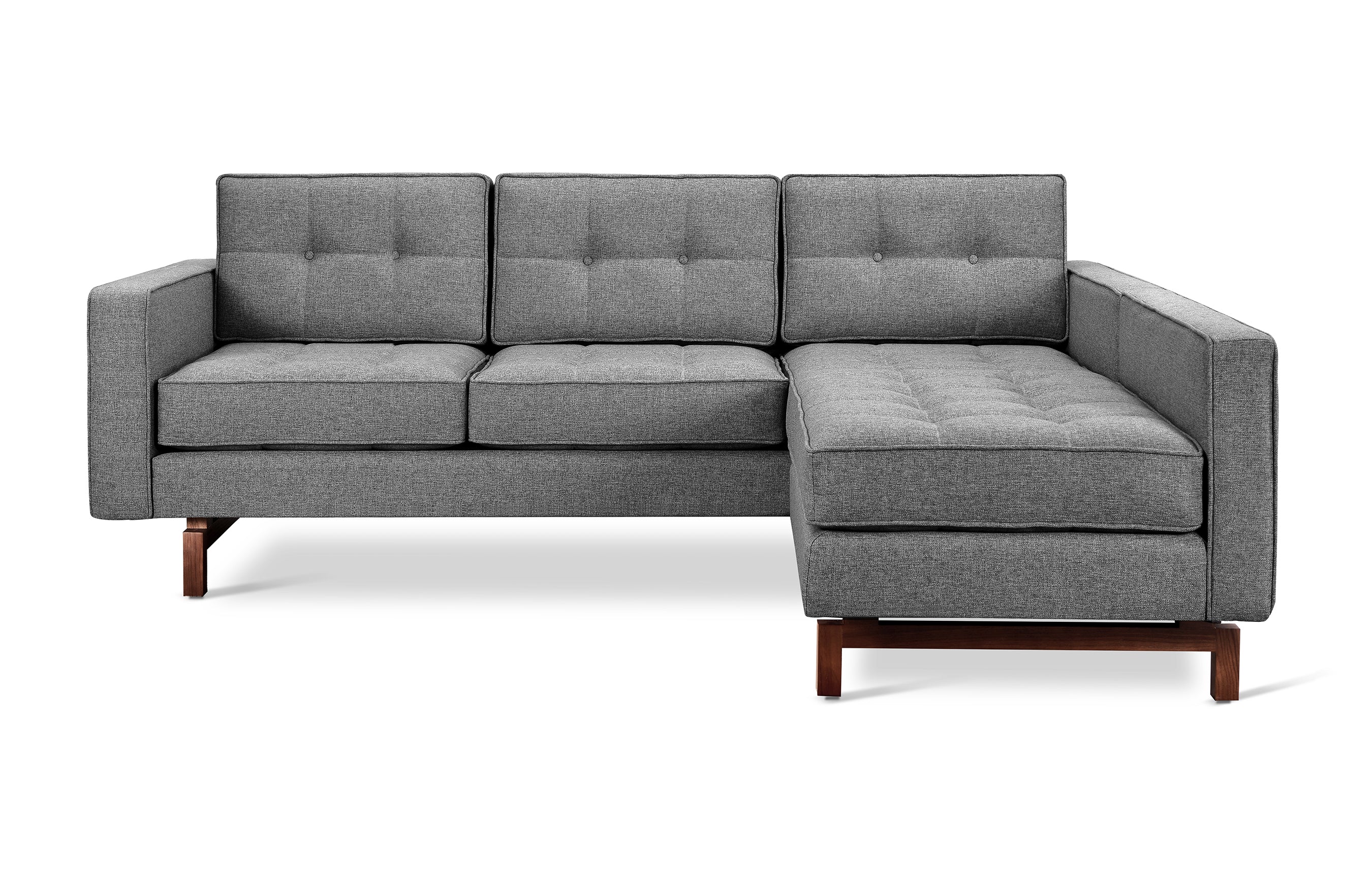 Jane 2  LOFT Bi-Sectional Walnut Finish Base