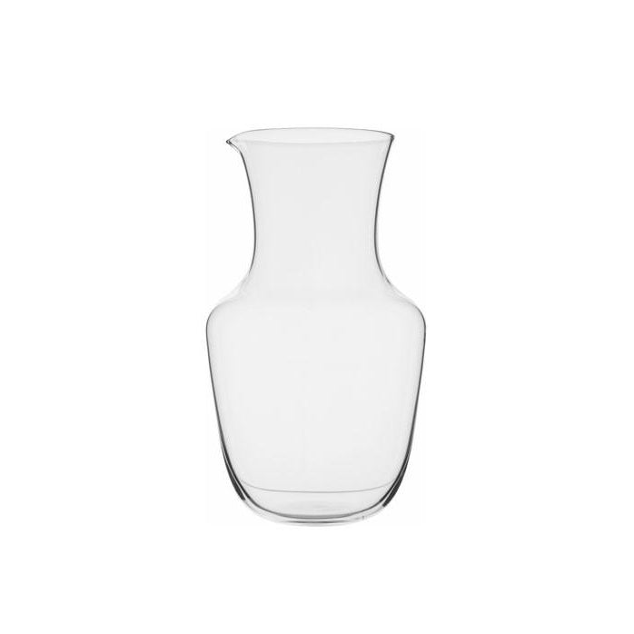 Displayed against a white background is the elegant Lobmeyr Alpha Water Pitcher from lead-free crystal, featuring a wide body and narrow neck.