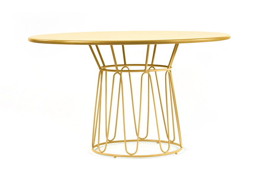 Ames Circo Leather Dining Table