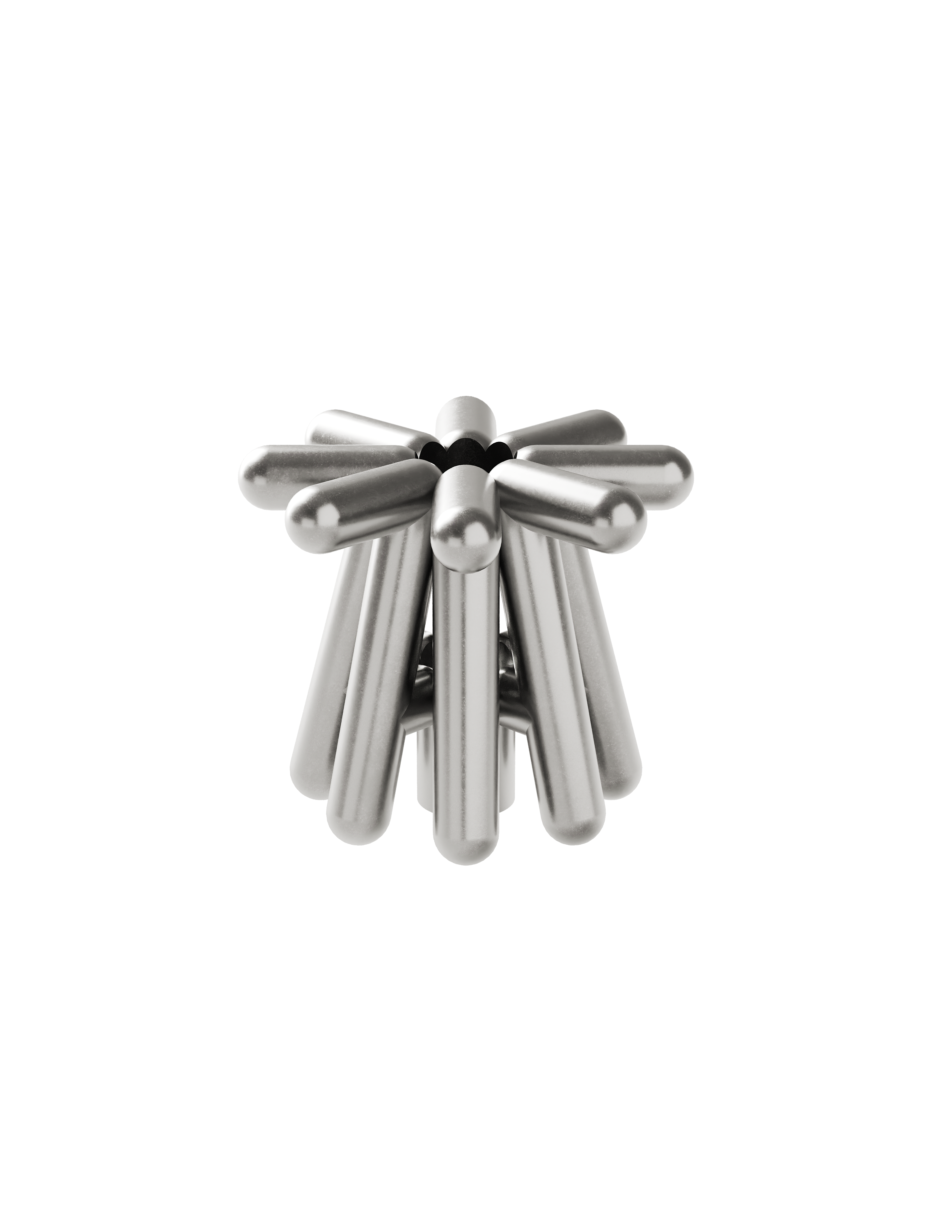 DIGIT SEVEN Candlestick made of solid aluminum with a sleek modern design, perfect for unique decorative accents.