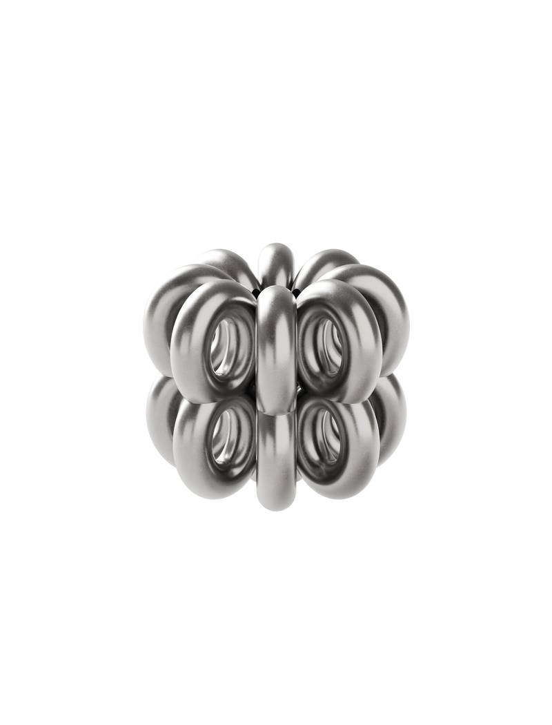 DIGIT EIGHT Candlestick in solid aluminum, shaped as the number eight, modern and minimalist design.