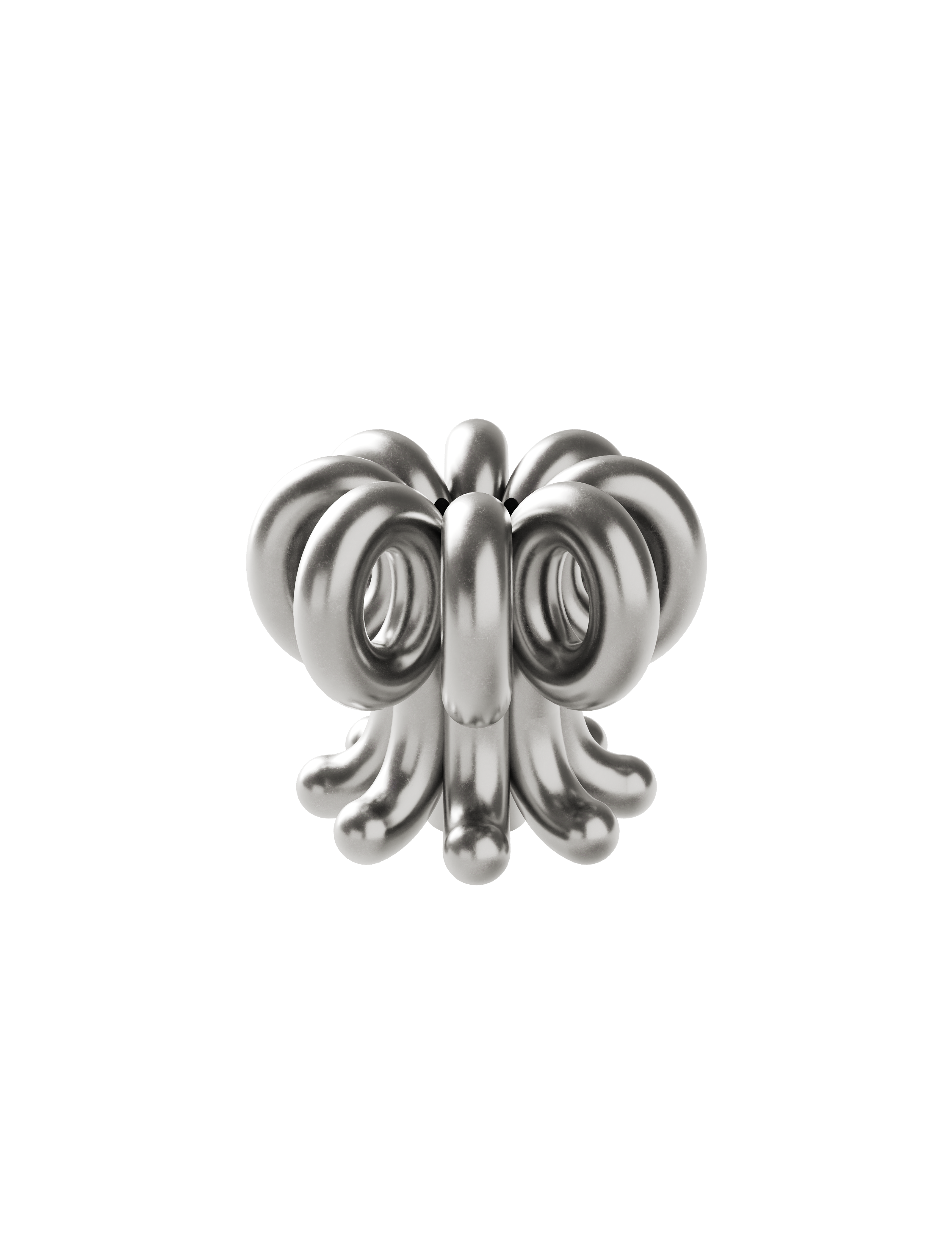 DIGIT NINE Candlestick in solid aluminum with modern twisted design, perfect for meaningful celebrations and decor.