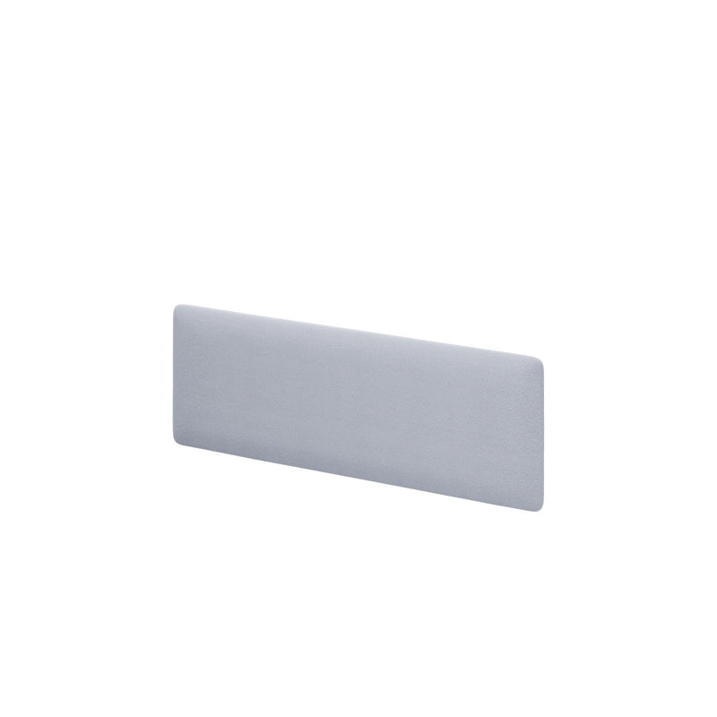 A light gray rectangular softboard resembling the Frey Headboard by Objekte unserer Tage is shown against a plain white background. Crafted with high-quality fabric, it features rounded corners and a smooth surface ideal for displaying notices or pinning papers.