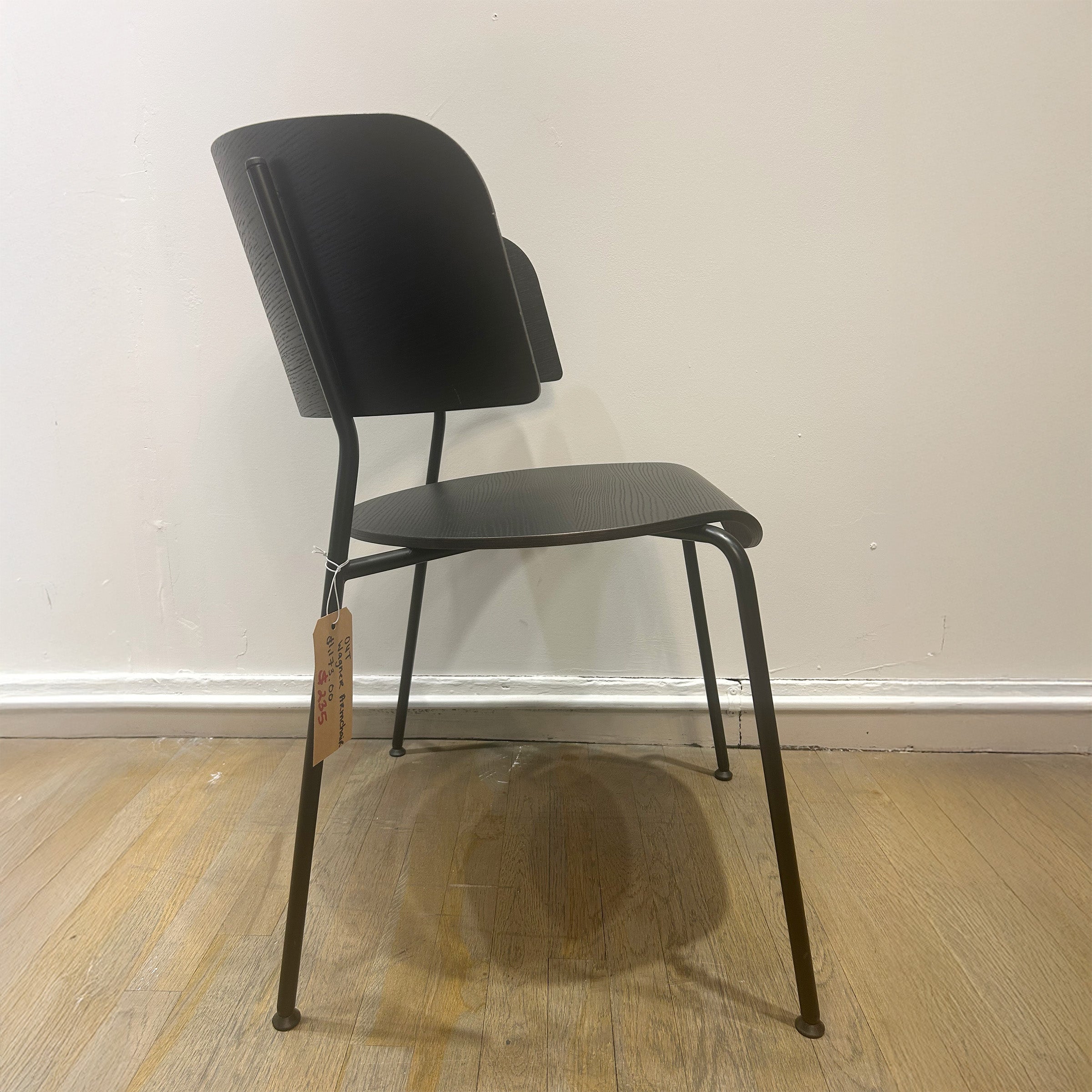 Wagner Dining Chair - Sale featuring black powder-coated steel frame and ergonomic upholstered backrest and seat.