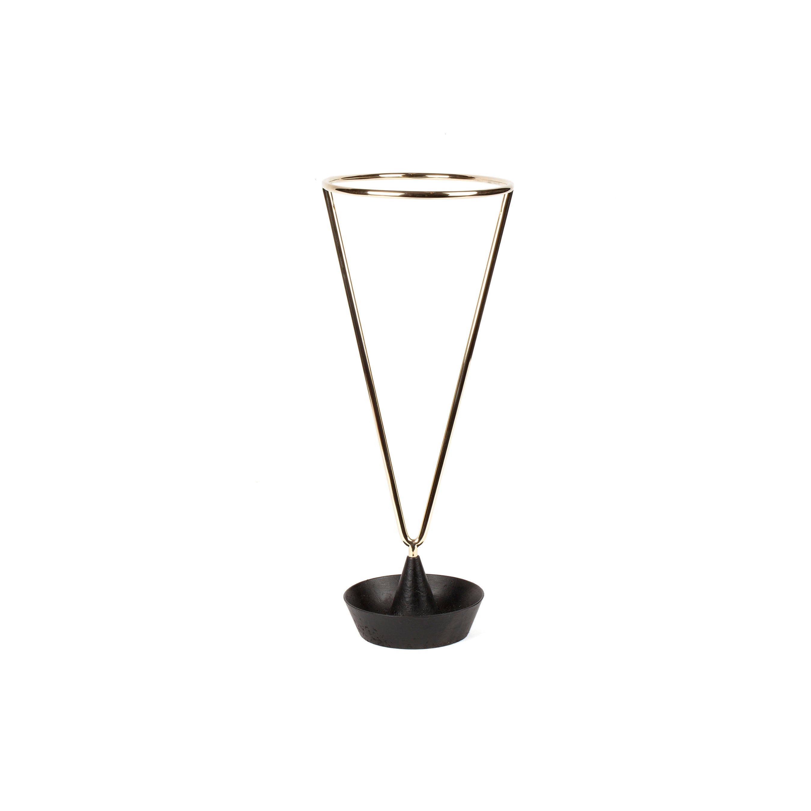 Inspired by the design of Carl Auböck, the Werkstätte Carl Auböck Umbrella Stand #4293 evokes a minimalist aesthetic with its sleek brass structure, reminiscent of modern elegance and sophistication akin to the Triennale di Milano.