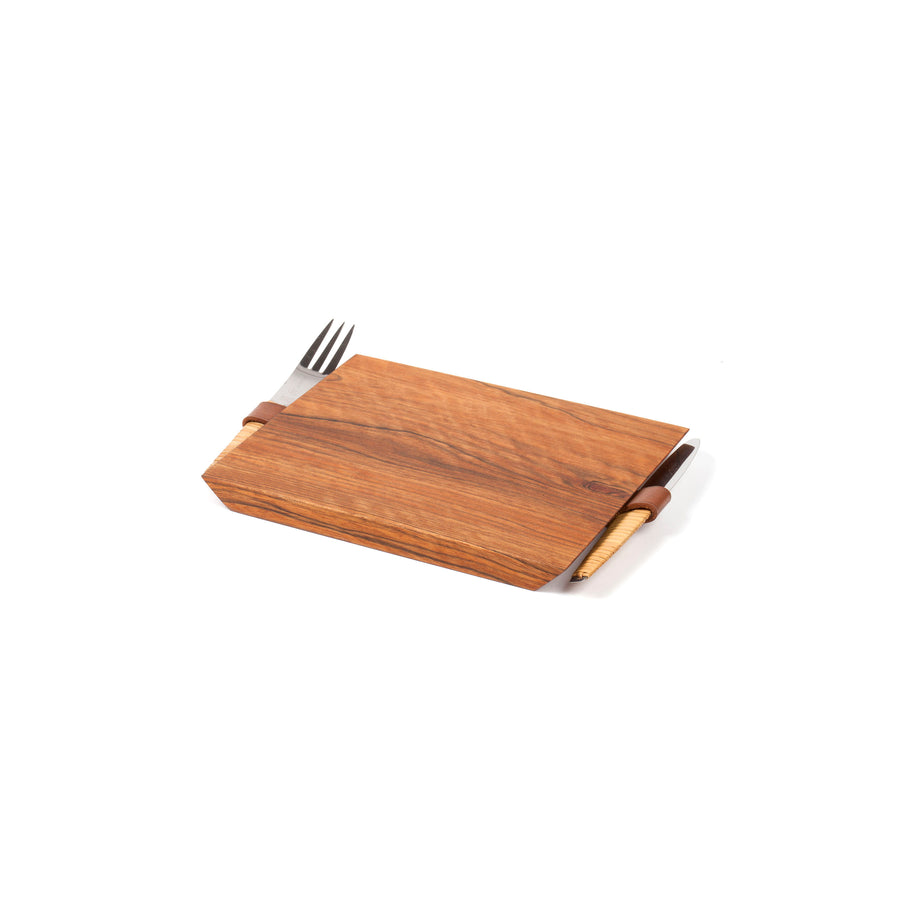 Walnut Board with Knife and Fork #4363A