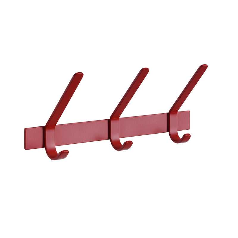 The FK08 UNI by E15 is a modern coat rack crafted from sleek, powder-coated steel with three upward-angled hooks. Inspired by Ferdinand Kramers minimalistic style, it complements contemporary interiors and features a rectangular base for easy wall-mounted installation.