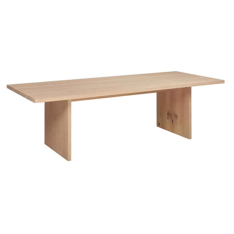 The TA24 ASHIDA by E15 is a long, rectangular wooden conference table crafted from light-colored solid wood. It features Japanese carpentry techniques with a minimalist design and smooth finish, supported by two wide legs at each end.