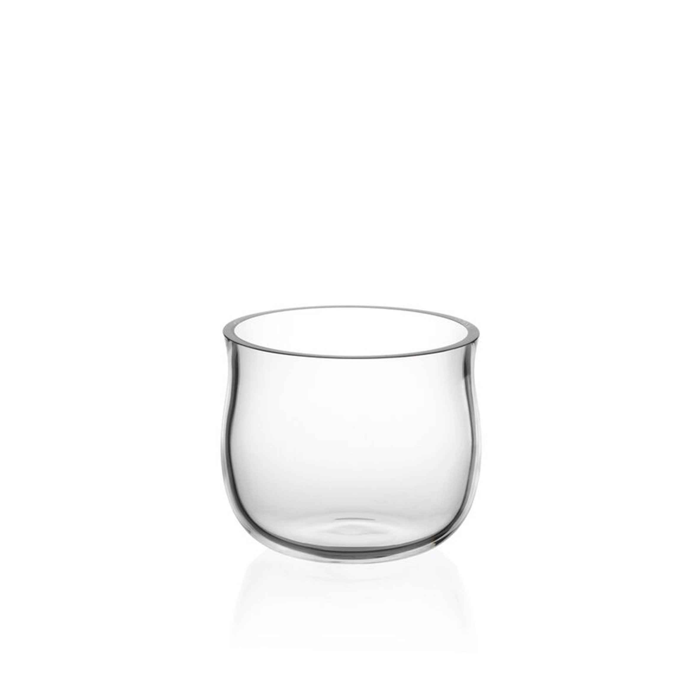 The Lobmeyr Drinking Set No. 286 - Normal-Special features a clear, double-walled glass made from mouth-blown lead-free crystal, with an elegant rounded design set against a plain white background.