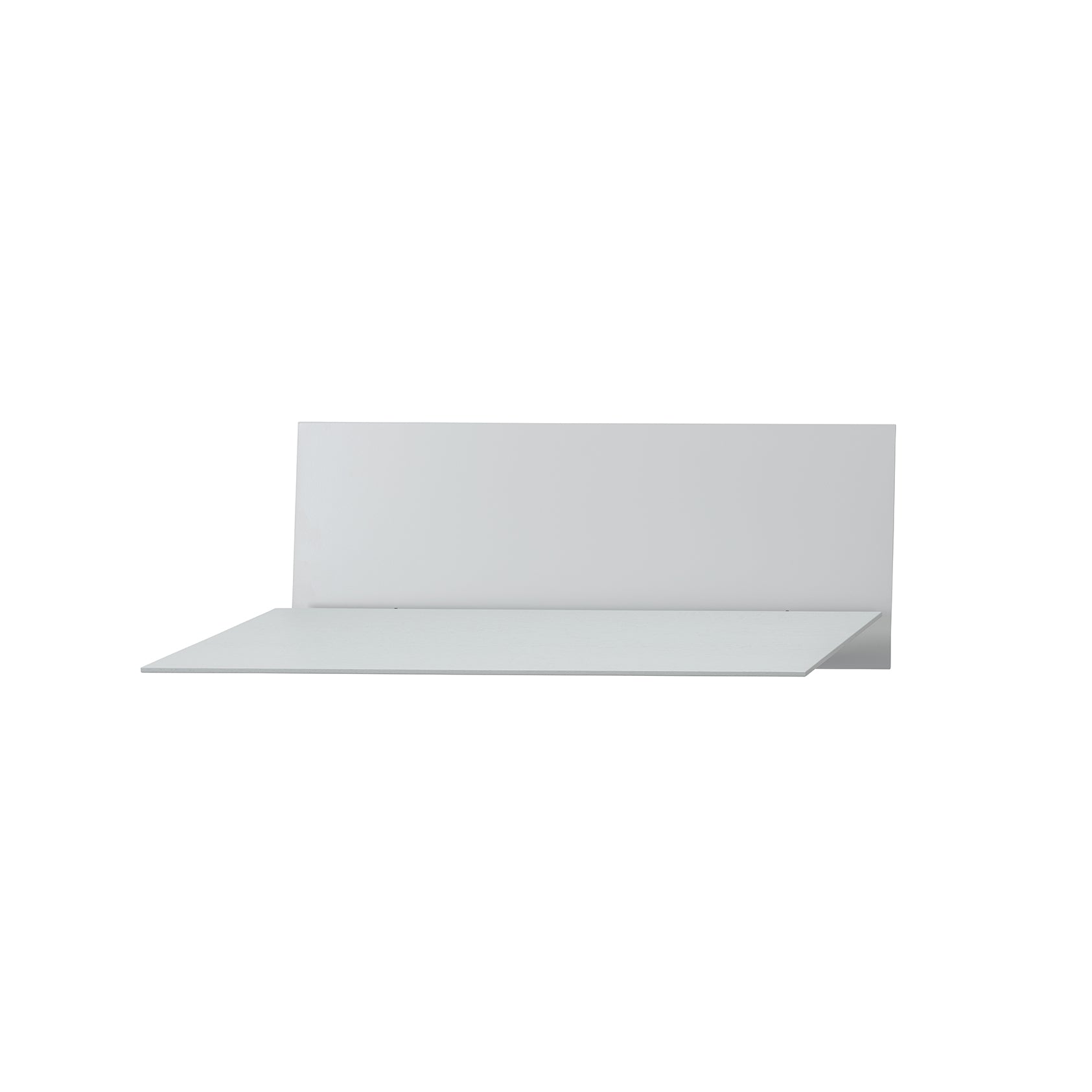 The Loehr S1 CHAPTER Bureau, in light gray, is a minimalist wall-mounted folding table designed as a compact standing desk. It seamlessly integrates clean lines and modern functionality against a white backdrop, epitomizing versatile wall furniture for contemporary spaces.