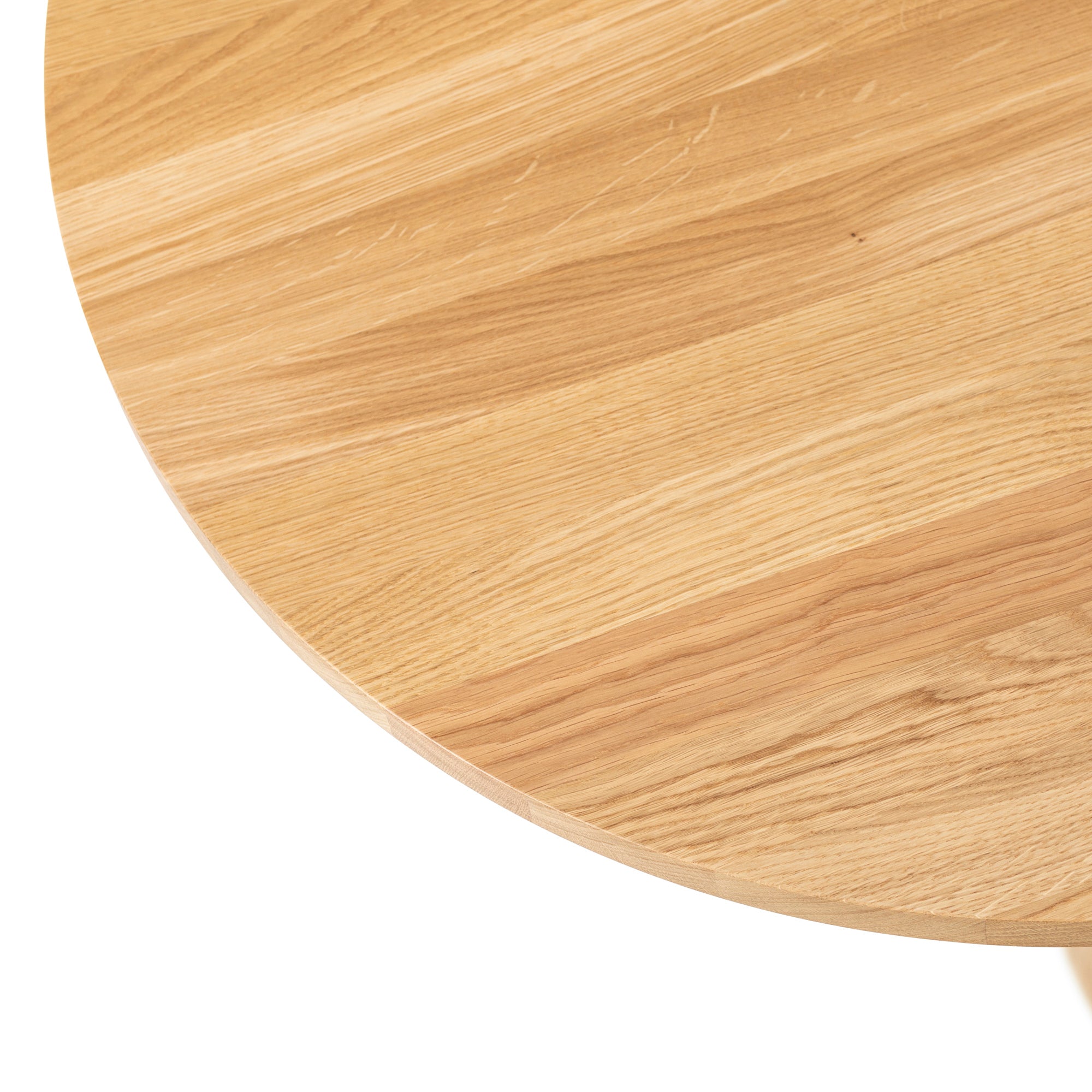 The P.O.V. Table 468 by TON features a smooth, light natural wood tabletop with visible grain patterns, complemented by an organically shaped stylish base for an elegant look.